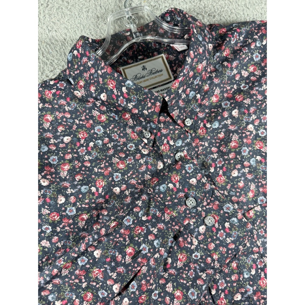 Brooks Brothers Thomas Mason Luxury Shirt Collection Floral Mens XL Madison Fit